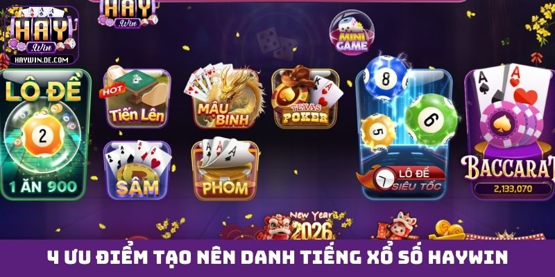 4 ưu điểm tạo nên danh tiếng xổ số HAYWIN