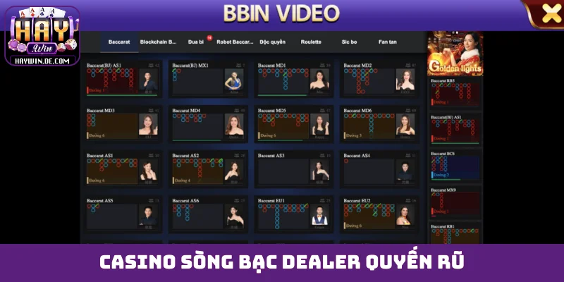 Casino sòng bạc dealer quyến rũ