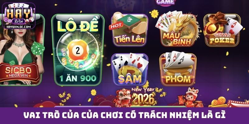 Vai trò của của chơi có trách nhiệm là gì?
